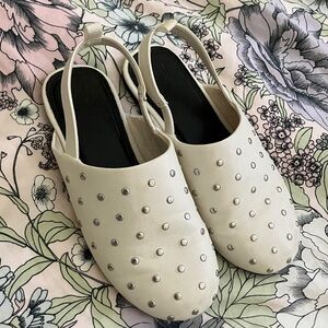 H&M Cream Studded Women's Mules